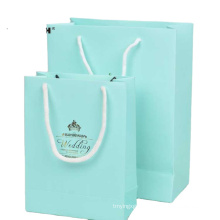 custom logo print luxury shopping gift paper bag with handle wholesale